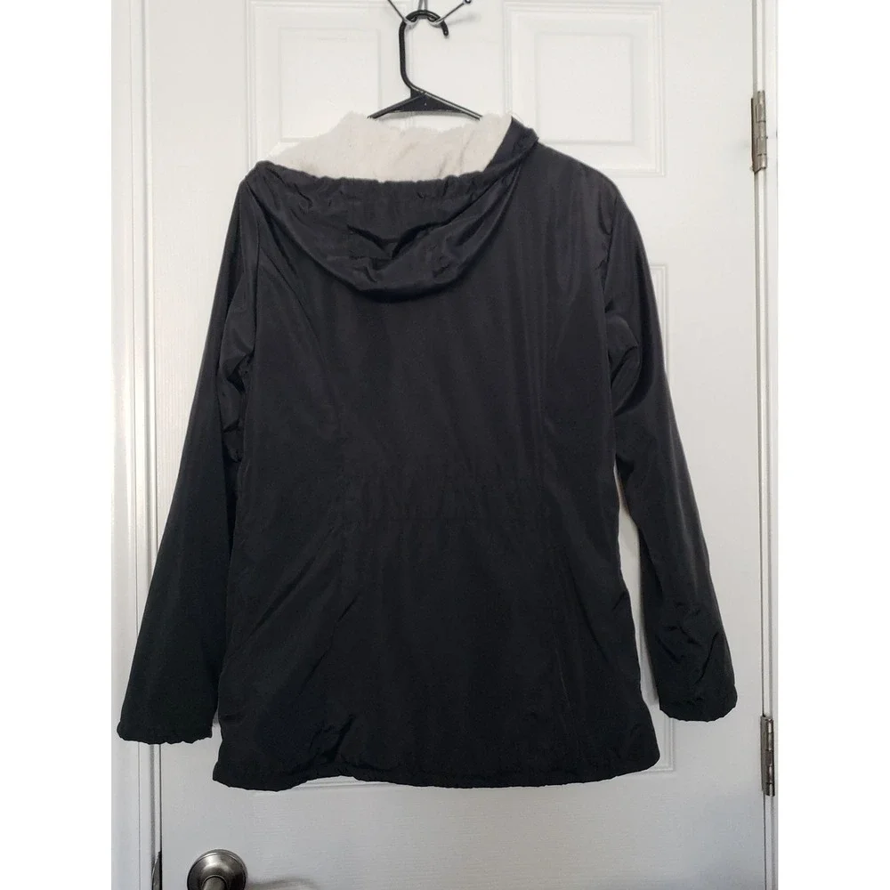 Wind Breaker with‎ Hood and Cotton & Linen Size Junior XL Black